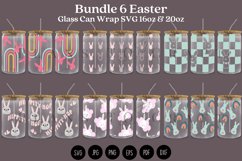 bundle 6 easter spring bunny libbey beer can glass full wrap svg presized template for 16oz and 20oz glass for Cricut Silhouette and sublimation