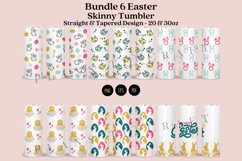 bundle 6 easter spring skinny tumbler sublimation design for 20oz and 30oz skinny tumbler sublimation wrap