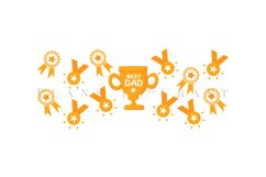 bundle 6 fathers day libbey beer can glass full wrap svg presized template for 16oz and 20oz glass for Cricut Silhouette and sublimation