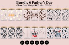 bundle 6 fathers day libbey beer can glass full wrap svg presized template for 16oz and 20oz glass for Cricut Silhouette and sublimation