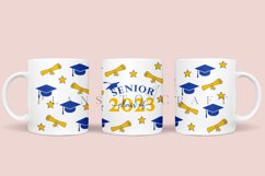 bundle 6 graduation coffee mug sublimation wrap glass mug wrap svg presized for 11oz and 15oz glass ready to cut and sublimation files