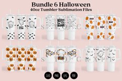 Bundle 6 Halloween 40oz Tumbler Sublimation Wrap SVG Product Image 1