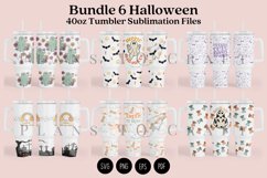 Bundle 6 Halloween 40oz Tumbler Sublimation Wrap SVG Product Image 1