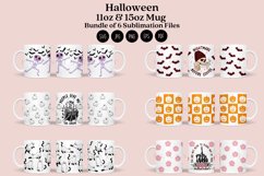 Bundle 6 Halloween Mug Sublimation Wrap 11oz - 15oz Product Image 1