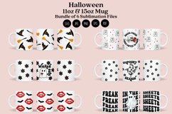 Bundle 6 Halloween Mug Sublimation Wrap 11oz - 15oz Product Image 1