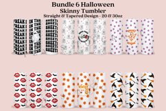 Bundle 6 Halloween Skinny Tumbler Sublimation Wrap SVG Product Image 1