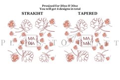 bundle 6 mama skinny tumbler sublimation design for 20oz and 30oz skinny tumbler sublimation wrap