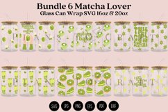 Bundle 6 Matcha Lover Libbey Glass Can Wrap SVG 16oz 20oz Product Image 1