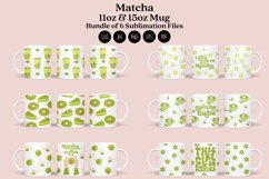 Bundle 6 Matcha 11&amp;15oz Coffee Glass Mug Wrap SVG Product Image 1