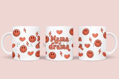 bundle 6 mothers day coffee mug sublimation wrap glass mug wrap svg presized for 11oz and 15oz glass ready to cut and sublimation files