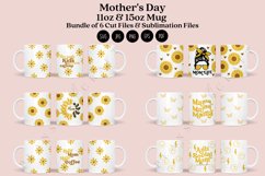 bundle 6 mothers day sunflower coffee mug sublimation wrap glass mug wrap svg presized for 11oz and 15oz glass ready to cut and sublimation files