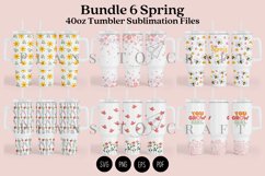 Bundle 6 Spring 40oz Tumbler Sublimation Wrap SVG Product Image 1