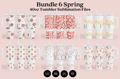Bundle 6 Spring 40oz Tumbler Sublimation Wrap SVG Product Image 1