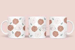bundle 6 spring flower coffee mug sublimation wrap glass mug wrap svg presized for 11oz and 15oz glass ready to cut and sublimation files