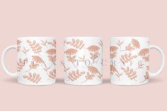 bundle 6 spring flower coffee mug sublimation wrap glass mug wrap svg presized for 11oz and 15oz glass ready to cut and sublimation files