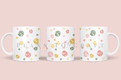 bundle 6 spring flower coffee mug sublimation wrap glass mug wrap svg presized for 11oz and 15oz glass ready to cut and sublimation files