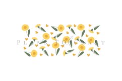 bundle 6 spring flower coffee mug sublimation wrap glass mug wrap svg presized for 11oz and 15oz glass ready to cut and sublimation files