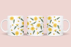 bundle 6 spring flower coffee mug sublimation wrap glass mug wrap svg presized for 11oz and 15oz glass ready to cut and sublimation files