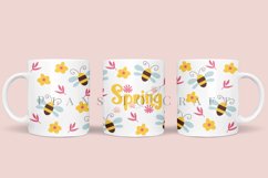 bundle 6 spring flower floral coffee mug sublimation wrap glass mug wrap svg presized for 11oz and 15oz glass ready to cut and sublimation files