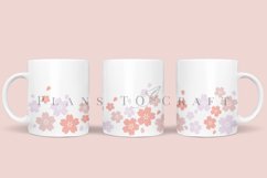 bundle 6 spring flower floral coffee mug sublimation wrap glass mug wrap svg presized for 11oz and 15oz glass ready to cut and sublimation files