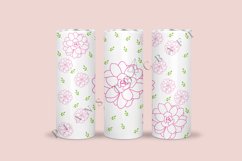 bundle 6 spring flower floral skinny tumbler sublimation design for 20oz and 30oz skinny tumbler sublimation wrap