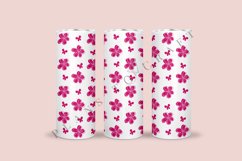 bundle 6 spring flower floral skinny tumbler sublimation design for 20oz and 30oz skinny tumbler sublimation wrap