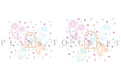 bundle 6 spring flower floral skinny tumbler sublimation design for 20oz and 30oz skinny tumbler sublimation wrap