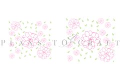 bundle 6 spring flower floral skinny tumbler sublimation design for 20oz and 30oz skinny tumbler sublimation wrap
