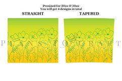 bundle 6 spring flower skinny tumbler sublimation design for 20oz and 30oz skinny tumbler sublimation wrap