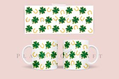 bundle 6 st patricks day coffee mug sublimation wrap glass mug wrap svg presized for 11oz and 15oz glass ready to cut and sublimation files