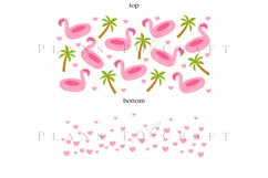 bundle 6 summer 40oz tumbler sublimation full wrap high resolution transparant background
