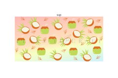 bundle 6 summer 40oz tumbler sublimation full wrap high resolution transparant background