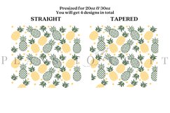bundle 6 summer fruit pattern skinny tumbler sublimation design for 20oz and 30oz skinny tumbler sublimation wrap