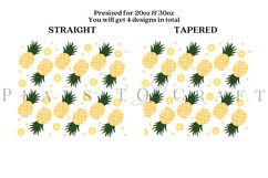 bundle 6 summer fruit pattern skinny tumbler sublimation design for 20oz and 30oz skinny tumbler sublimation wrap