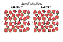 bundle 6 summer fruit pattern skinny tumbler sublimation design for 20oz and 30oz skinny tumbler sublimation wrap