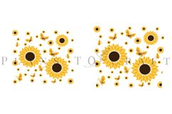 bundle 6 sunflower skinny tumbler sublimation design for 20oz and 30oz skinny tumbler sublimation wrap