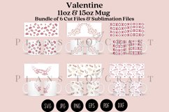 bundle 6 valentine heart love coffee glass wrap svg glass mug svg presized for 11oz and 15oz glass ready to cut and sublimation files