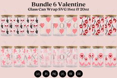 Bundle 6 Valentine Libbey Can Glass Wrap SVG Product Image 1