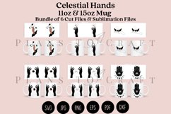 bundle 6 witchy hand celestial moon coffee glass wrap svg glass mug svg presized for 11oz and 15oz glass ready to cut and sublimation files
