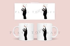 bundle 6 witchy hand celestial moon coffee glass wrap svg glass mug svg presized for 11oz and 15oz glass ready to cut and sublimation files