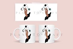 bundle 6 witchy hand celestial moon coffee glass wrap svg glass mug svg presized for 11oz and 15oz glass ready to cut and sublimation files