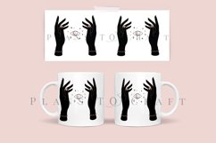 bundle 6 witchy hand celestial moon coffee glass wrap svg glass mug svg presized for 11oz and 15oz glass ready to cut and sublimation files