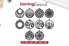 Earring Lasercut SVG - Lasercut Template Product Image 1