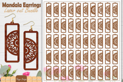 50 Design Earrings Laser Cut | Mandala Earrings Design Bundl Product Image 1