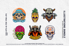 Summer skull art collection cowboy bandit pineapple zombie Product Image 4