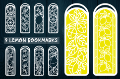 9 Lemons Bookmarks Paper cut SVG Laser cut,Cricut,Silhouette Product Image 1