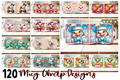 120 Duck Goose Mug Wrap PNG Bundle | 11oz 15oz Sublimation Product Image 1