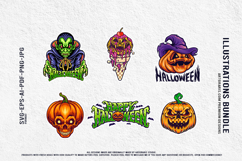 Happy Halloween Pumpkin Monsters With Creepy Ice Cream Product Image 3