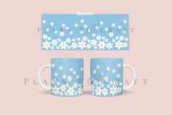 bundle 8 daisy coffee mug glass wrap svg 11oz 15oz mug svg presized for 11oz 15oz glass ready to cut and sublimation files