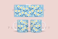 bundle 8 daisy coffee mug glass wrap svg 11oz 15oz mug svg presized for 11oz 15oz glass ready to cut and sublimation files
